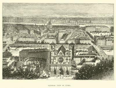 Generell utsikt over Lyon av English School