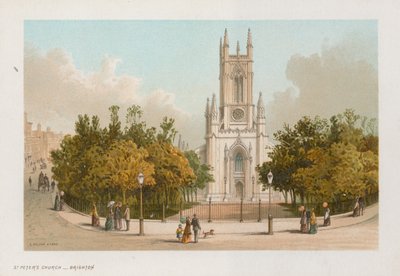 Generell utsikt over St Peters Church i Brighton av English School