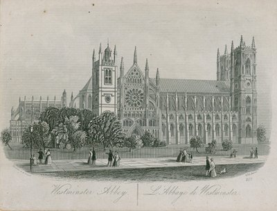 Generell utsikt over Westminster Abbey av English School