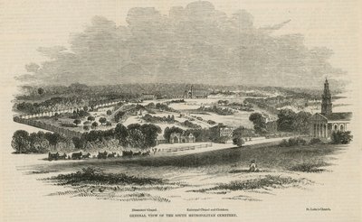 Generell utsikt over South Metropolitan Cemetery av English School