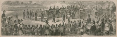 Generell oversikt over scenen i Hyde Park i anledning utdelingen av Victoria Cross av English School
