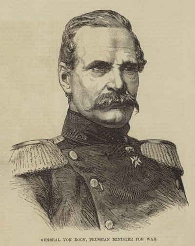General von Roon, prøyssisk krigsminister (gravering) av English School