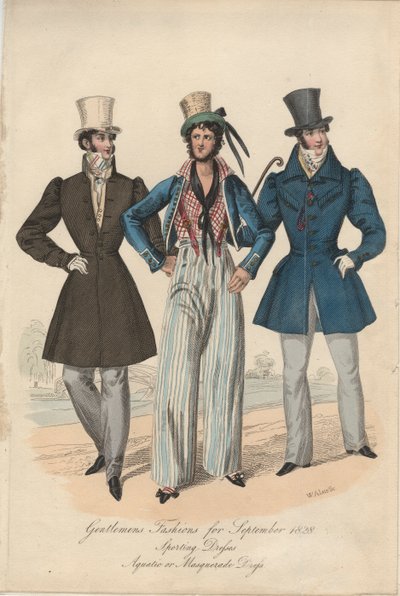 Gentlemans moter for september 1828, 1828 av English School
