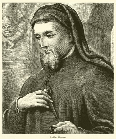 Geoffrey Chaucer (gravering) av English School