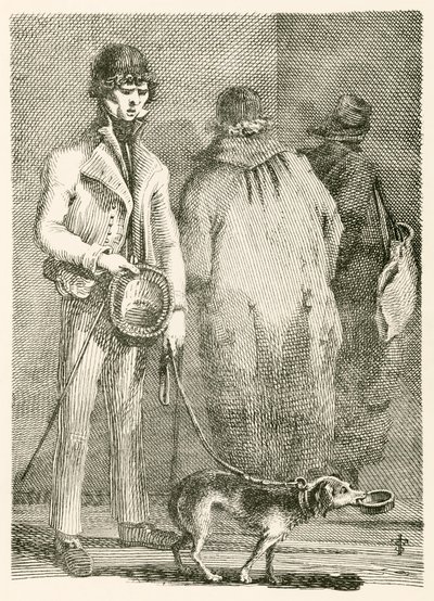 George Dyball, en blind tigger av betydelig beryktethet, og hunden hans Nelson av English School