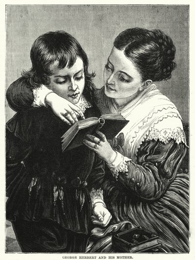 George Herbert og hans mor (gravering) av English School