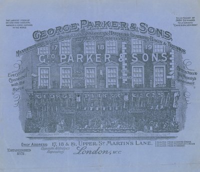 George Parker & Sons-butikk av English School