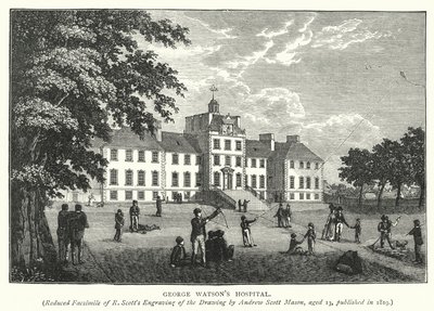 George Watsons sykehus (gravering) av English School