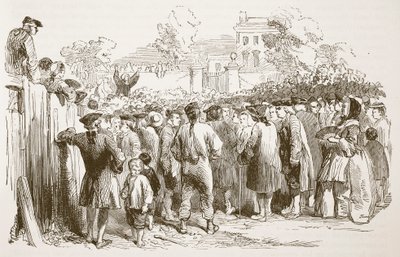George Whitefield Preaching, illustrasjon fra Cassells Illustrated History of England (sepiafoto) av English School