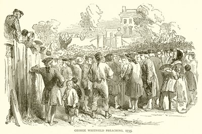 George Whitfield Preaching, 1735 av English School