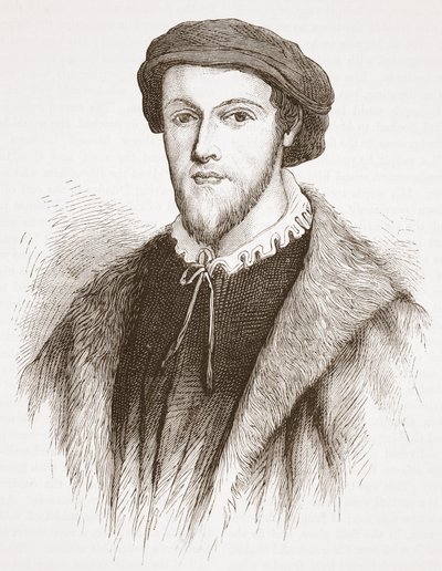 George Wishart, fra et trykk i David Laings besittelse, illustrasjon fra The History of Protestantism av James Aitken Wylie (1808-1890), pub. 1878 av English School