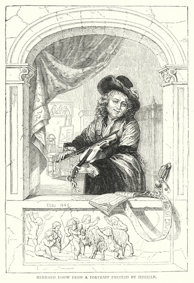 Gerhard Douw fra et portrett malt av ham selv (gravering) av English School