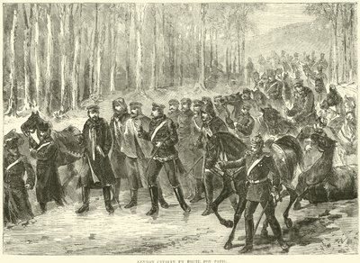 Tysk kavaleri på vei til Paris, oktober 1870 av English School