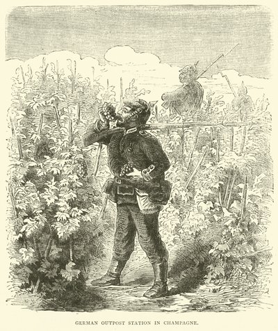 Tysk utpoststasjon i Champagne, september 1870 av English School