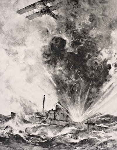 Tysk ubåt bombet og senket 26. august 1915, fra 