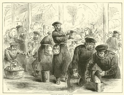 Tyskere som serverer mat, januar 1871 av English School