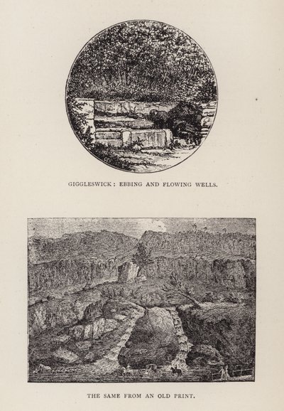 Giggleswick, Ebbing og rennende brønner (gravering) av English School