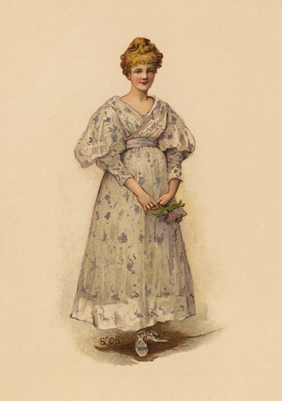 Mädchen mit einem Sträußchen von English School