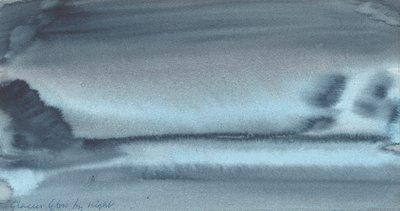 Glacier Glow by Night, 1934-37 (wc på papir) av English School