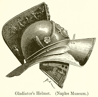 Gladiators hjelm. (Napoli museum) av English School