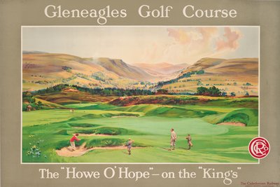 Gleneagles golfbane, «Howe O#39; Hope», ca. 1912 (fargelitografi) av English School