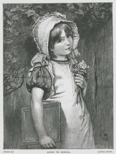 Å gå på skole (gravering) av English School