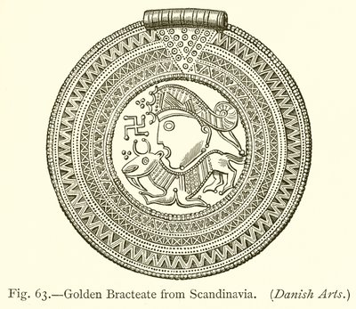 Gylden brakteat fra Skandinavia av English School