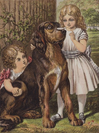 Good Dog Dash (fargelitografi) av English School