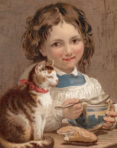 Gode venner (farge litho) av English School