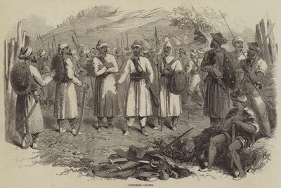 Goorkha Chiefs (gravering) av English School