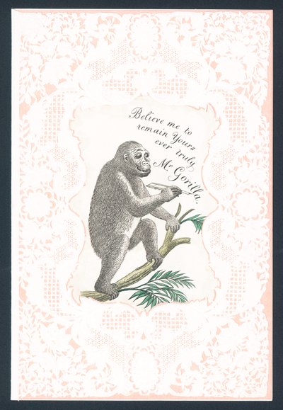 Gorilla-Valentinstagskarte von English School