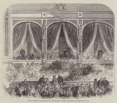 Grand Concert Sist lørdag i Crystal Palace, Royal Box (gravering) av English School