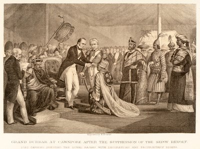 Grand Durbar ved Cawnpore etter undertrykkelsen av Sepoy-opprøret av English School