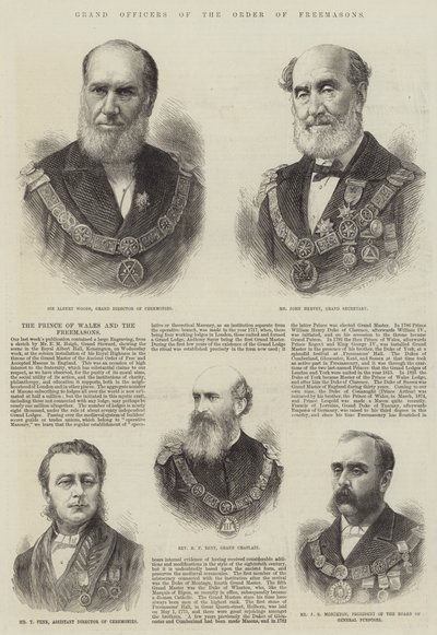 Grand Officers of the Order of Freemasons (gravering) av English School