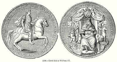 Stor del av William III (gravering) av English School