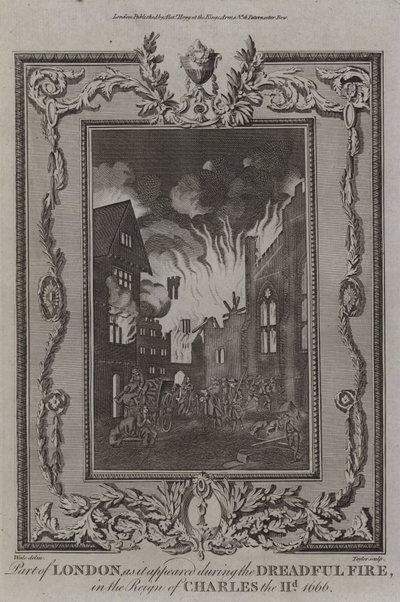 Great Fire of London, 1666 av English School