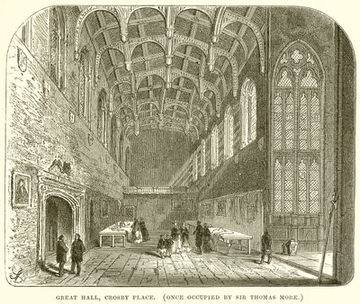 Great Hall, Crosby Place. (En gang okkupert av Sir Thomas More) av English School