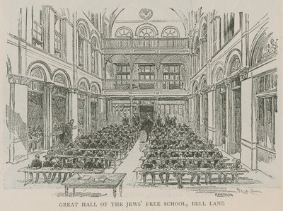 Great Hall of the Jews Free School, Bell Lane, London av English School