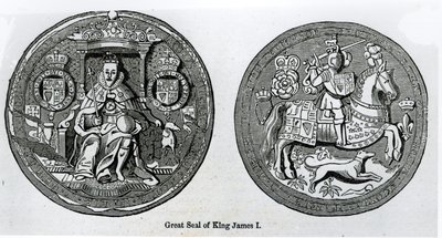 Det store segl av James I (1566–1625) av English School
