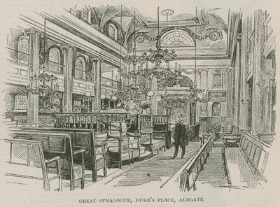 Great Synagogue, Dukes Place, Aldgate, London av English School