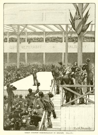 Stor unionistdemonstrasjon i Belfast, 1890 av English School