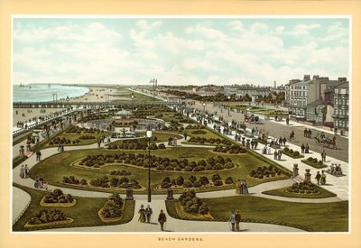 Great Yarmouth: Strandhager (fargelitografi) av English School