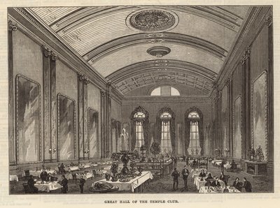 Stor sal i Temple Club, London av English School