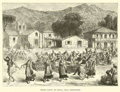 Griechischer Tanz in Hagia Anna, Negropont von English School