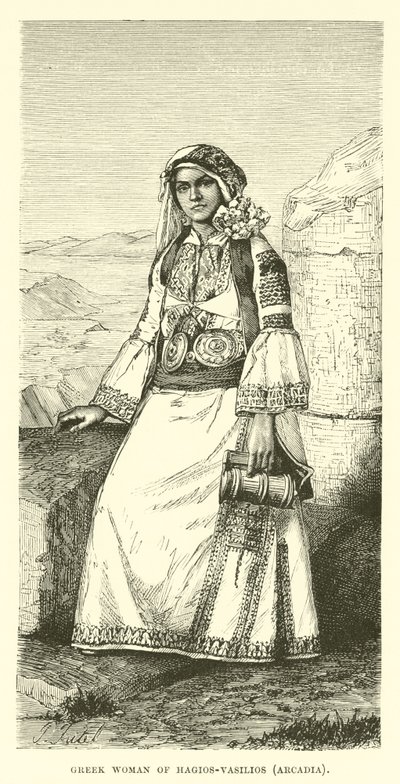 Gresk kvinne fra Hagios-Vasilios, Arcadia av English School