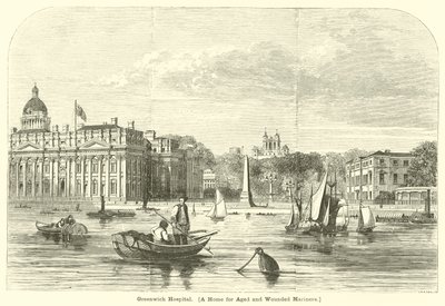 Greenwich Hospital, et hjem for eldre og sårede sjøfolk av English School