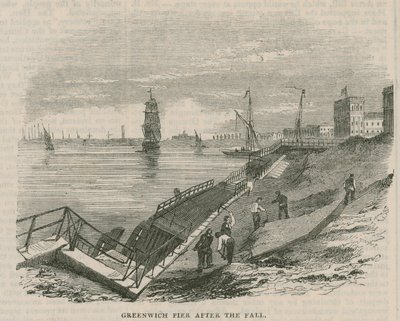Greenwich Pier etter fallet av English School