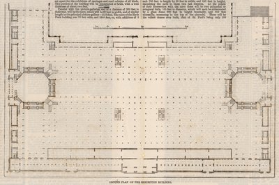 Grunnplan for den internasjonale utstillingsbygningen fra 1862 av English School
