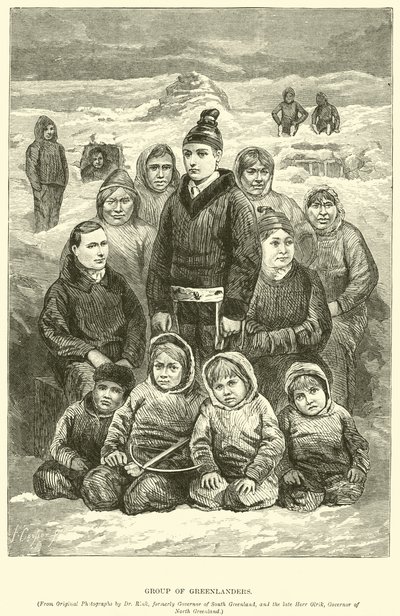 Gruppe grønlendere av English School