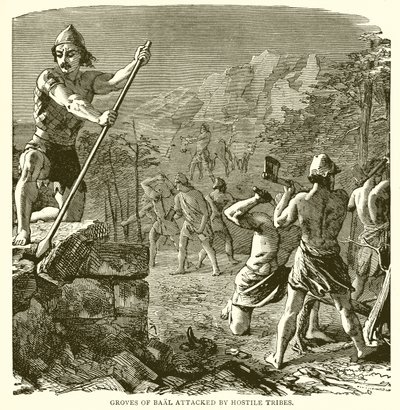Groves of Baal angrepet av fiendtlige stammer av English School